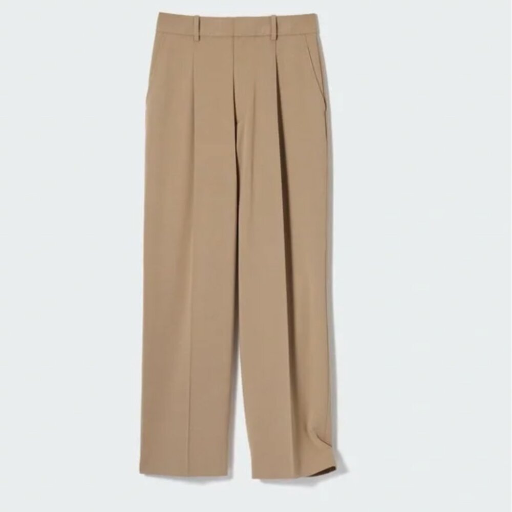 UNIQLO Pleated Wide Leg Pant Beige size XS